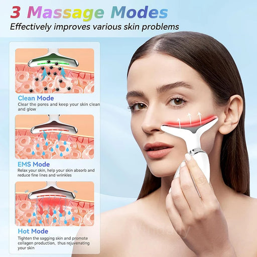 Anti Wrinkle Facial Massager : Neck Face Beauty Device Skin Tighten