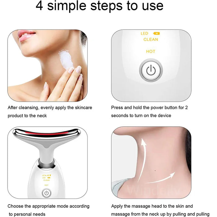 Anti Wrinkle Facial Massager : Neck Face Beauty Device Skin Tighten
