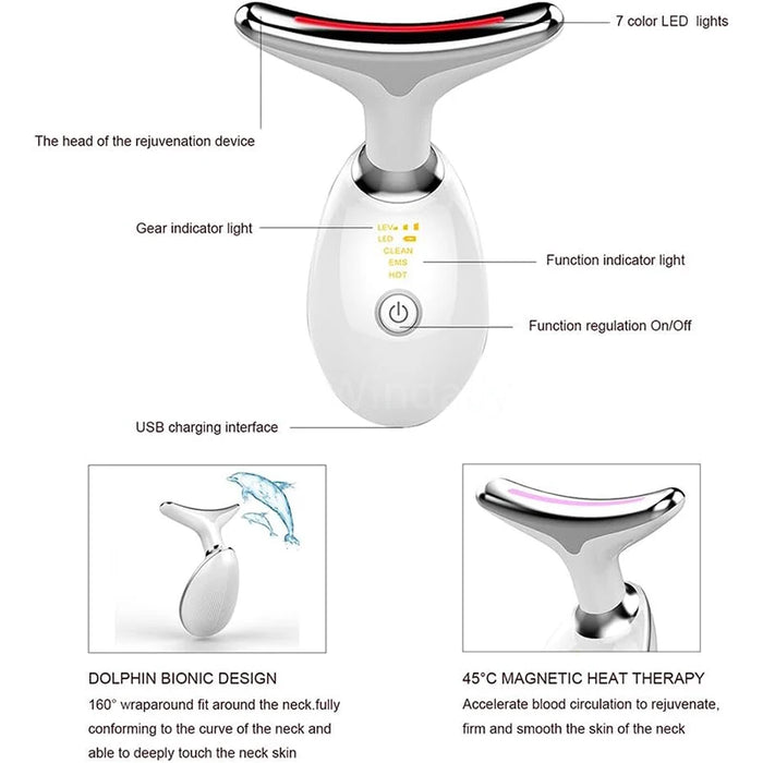 Anti Wrinkle Facial Massager : Neck Face Beauty Device Skin Tighten