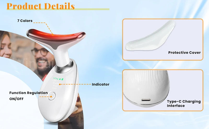 Anti Wrinkle Facial Massager : Neck Face Beauty Device Skin Tighten