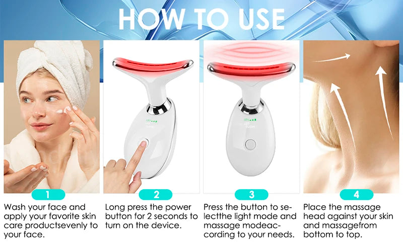 Anti Wrinkle Facial Massager : Neck Face Beauty Device Skin Tighten